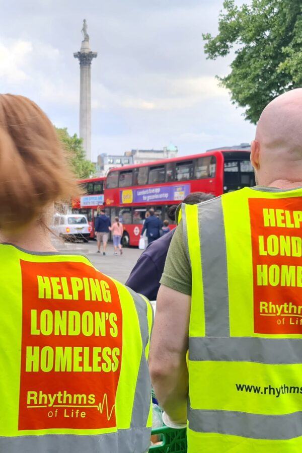 2 ROL volunteers at Trafalgar Square